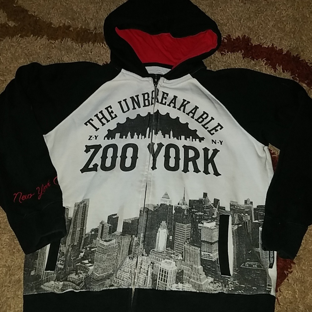 Zip up hooded sweatshirt